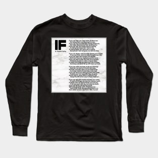 IF POEM BY RUDYARD KIPLING - IF | Poster And Other Formats | Wall Art Decor Long Sleeve T-Shirt